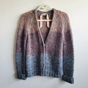 No 21 Ombre Sequined Wool Blend Sweater